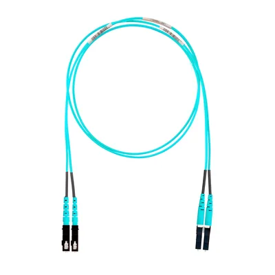 Jumper de Fibra Óptica / Multimodo OM4 50/125 / LC-SC Duplex / OFNR Riser / Aqua / 5 m (16.40 pies)