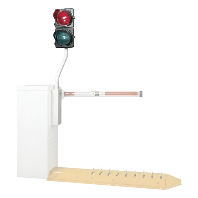 Semáforo LED para Barrera / Rojo/Verde / 12 VDC / Poste 35' (114.8 ft) / Cable 6 ft (19.7 ft) / Sincronización con Ciclo de Barrera