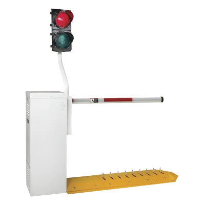 Semáforo LED para Barrera / Rojo/Verde / 12 VDC / Poste 35' (114.8 ft) / Cable 6 ft (19.7 ft) / Sincronización con Ciclo de Barrera