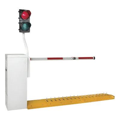 Semáforo LED para Barrera / Rojo/Verde / 12 VDC / Poste 35' (114.8 ft) / Cable 6 ft (19.7 ft) / Sincronización con Ciclo de Barrera