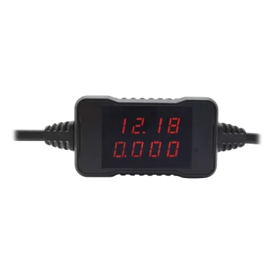 Medidor Portátil de Voltaje y Corriente / Rango 3.6 ~ 15 VCC / Corriente 0 ~ 3 A / Display LCD / 40 g