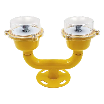 Lámpara de Obstrucción Aeronáutica / Doble LED Rojo / IP65 / 4 Modos de Operación / Bajo Consumo ≤3W / FAA L-810 / -40℃~70℃