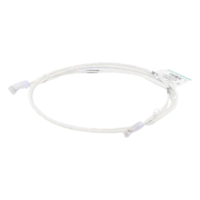 Cable de Parcheo Cat6 UTP / 28AWG Diámetro Reducido / 1.52 m (5 Pies) / PoE++ / LSZH-CM / Blanco Mate