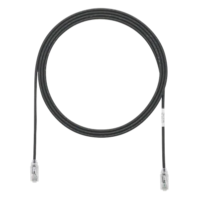 Cable de Parcheo / UTP Cat6 / 28AWG Diámetro Reducido / 3.8 mm / 1.52 m (5 Pies) / Negro / CM-LSZH / PoE++