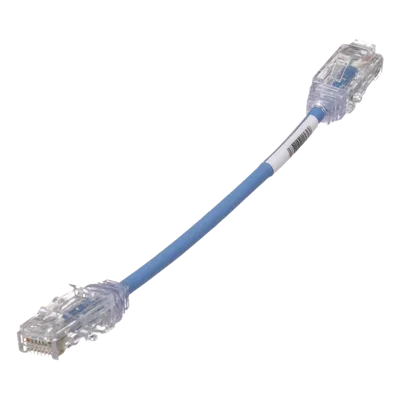 Cable de Parcheo UTP Cat6 / 28AWG Diámetro Reducido / 15.2 cm (0.5 pies) / Azul / LSZH/CM / PoE++