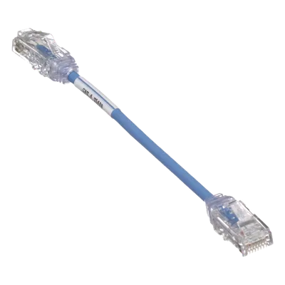 Cable de Parcheo UTP Cat6 / 28AWG Diámetro Reducido / 15.2 cm (0.5 pies) / Azul / LSZH/CM / PoE++