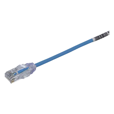 Cable de Parcheo UTP Cat6 / 28AWG Diámetro Reducido / 15.2 cm (0.5 pies) / Azul / LSZH/CM / PoE++