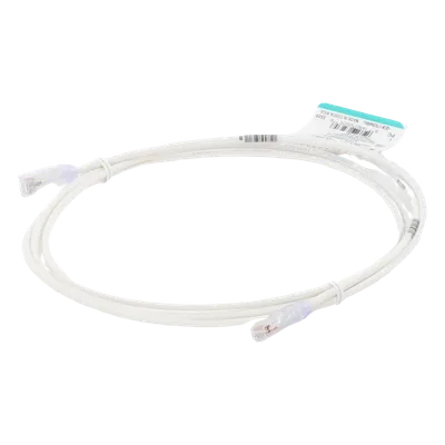 Cable de Parcheo / Cat6 / UTP 28AWG / Diámetro Reducido 3.8 mm / 2.13 m (7 ft) / Doble Clasificación CM/LSZH / Blanco Mate