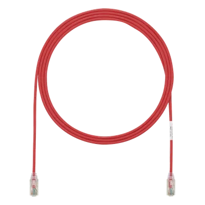 Cable de Parcheo Cat6 UTP / 28AWG Diámetro Reducido / 2.13 m (7 Pies) / LSZH-CM Doble Clasificación / PoE++ / Rojo