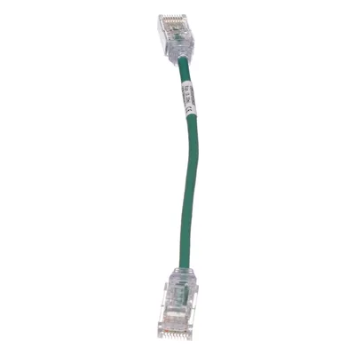Cable de Parcheo Cat6 UTP / 28AWG Diámetro Reducido / 3.8 mm / 20.2 cm (0.66 ft) / Verde / LSZH-CM