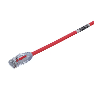 Cable de Parcheo UTP / Cat6A / 28AWG Diámetro Reducido / CM-LSZH / 4.57 m (15 ft) / Rojo