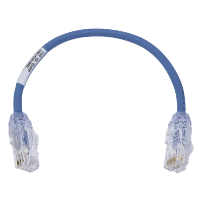Cable de Parcheo UTP Cat6A / 28AWG / CM-LSZH / 0.3 m (1 Pie) / Azul