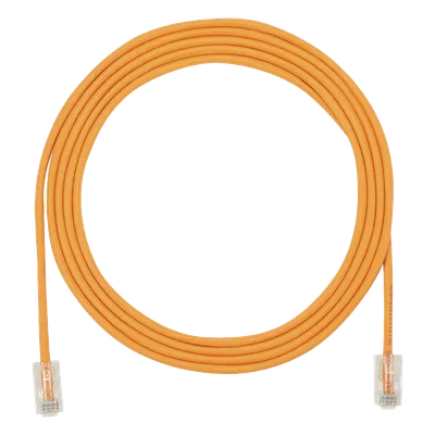 Cable de Parcheo UTP Cat6A / 28AWG / CM-LSZH / 4.7 mm / 2.13 m (7 Pies) / Naranja