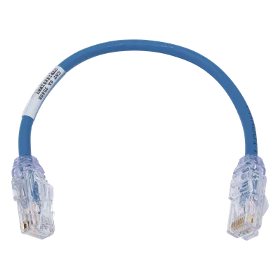 Cable de Parcheo UTP / Cat6A / 28 AWG / CM-LSZH / 8 pulg (20.3 cm) / Azul