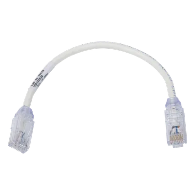 Cable de Parcheo UTP / Cat6A / 28 AWG / CM-LSZH / 20.3 cm (8 ft) / PoE++ / Alta Densidad