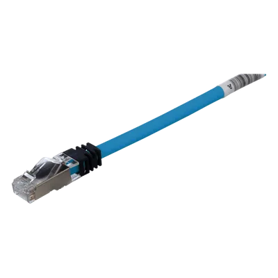Patch Cord Cat6A / Blindado S/FTP / CM/LSZH / 0.5 m (1.64 ft) / Azul