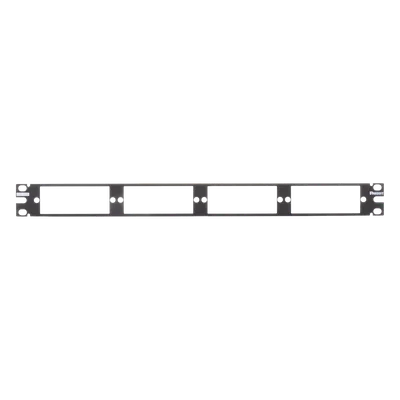 Patch Panel de Fibra Óptica / 1UR / 19 pulgadas / 4 Placas Acopladoras / 1.58 x 0.14 x 0.04 pies