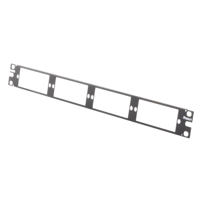Patch Panel de Fibra Óptica / 1UR / 19 pulgadas / 4 Placas Acopladoras / 1.58 x 0.14 x 0.04 pies