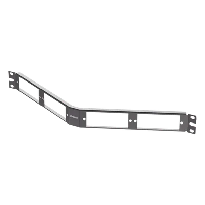 Patch Panel de Fibra Óptica, Para 4 Placas Acopladras FAP o FMP, Angulado, Color Negro, 1UR