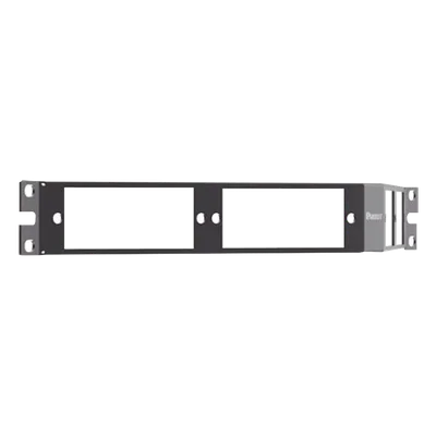 Patch Panel de Fibra Óptica, Para 4 Placas Acopladras FAP o FMP, Angulado, Color Negro, 1UR