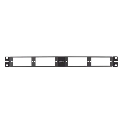 Patch Panel de Fibra Óptica, Para 4 Placas Acopladras FAP o FMP, Angulado, Color Negro, 1UR