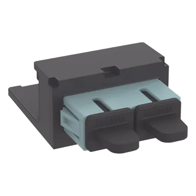Módulo Acoplador / SC Duplex / Fibra Multimodo OM3/OM4 / Mini-Com / Cerámica Zirconia / Color Aqua