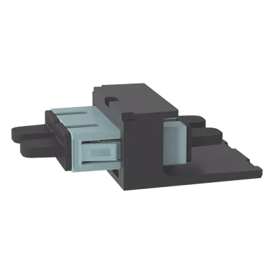 Módulo Acoplador / SC Duplex / Fibra Multimodo OM3/OM4 / Mini-Com / Cerámica Zirconia / Color Aqua