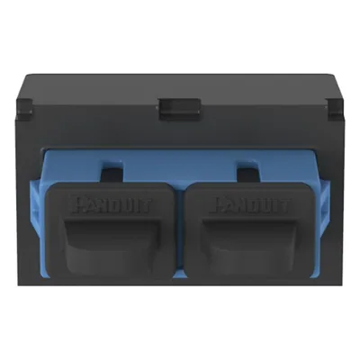 Módulo Acoplador / SC Duplex / Fibra Monomodo OS1/OS2 / Mini-Com / Cerámica Zirconia / 2 Espacios Modulares