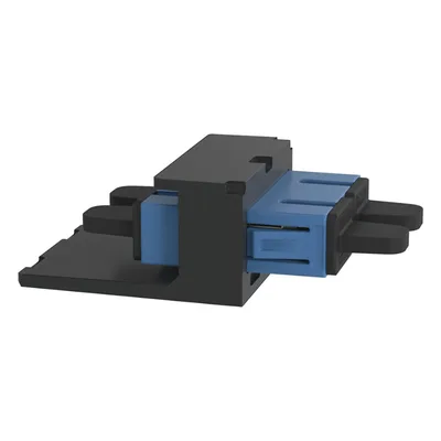 Módulo Acoplador / SC Duplex / Fibra Monomodo OS1/OS2 / Mini-Com / Cerámica Zirconia / 2 Espacios Modulares
