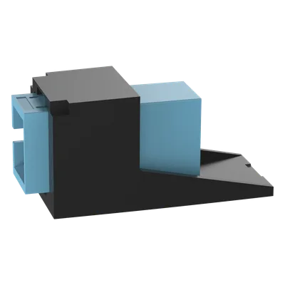 Módulo Acoplador / SC Simplex / Fibra Multimodo OM3/OM4 / Tipo Mini-Com / Cerámica Zirconia / Color Aqua