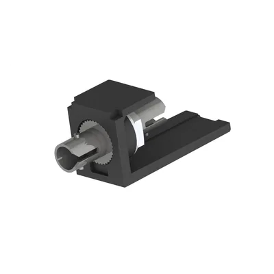 Módulo Acoplador ST Simplex / Fibra Multimodo OM3/OM4 / Cerámica Zirconia / Tipo Mini-Com 2 Espacios / Color Negro