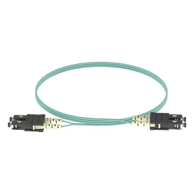 Jumper de Fibra Óptica / Multimodo OM3 50/125 / SC-SC Duplex / OFNR Riser / 2 m (6.56 ft) / Aqua