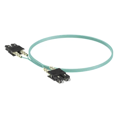 Jumper de Fibra Óptica / Multimodo OM3 50/125 / SC-SC Duplex / OFNR Riser / Aqua / 3 m (9.84 ft)
