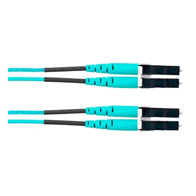 Jumper de Fibra Óptica / OM4 50/125 / LC-LC Dúplex / OFNR Riser / 8 m (26.25 pies) / Aqua