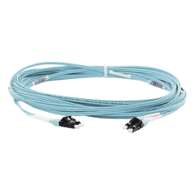 Jumper de Fibra Óptica / Multimodo OM4 50/125 / LC-LC Dúplex / OFNR Riser / Aqua / 10 m (32.81 pies)