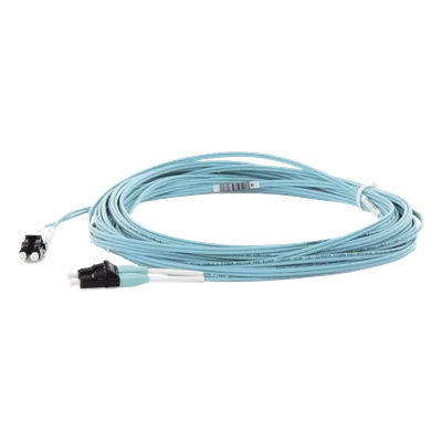 Jumper de Fibra Óptica / Multimodo OM4 50/125 / LC-LC Dúplex / OFNR Riser / Aqua / 10 m (32.81 pies)