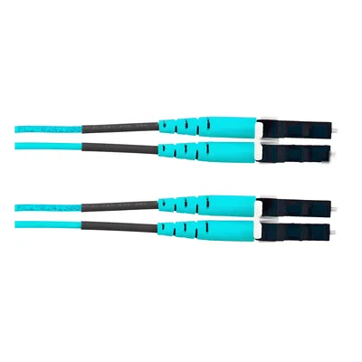 Jumper de Fibra Óptica / Multimodo OM4 50/125 / LC-LC Dúplex / OFNR Riser / Aqua / 18 m (59.06 pies)