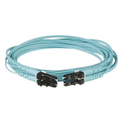 Jumper de Fibra Óptica / Multimodo OM3 50/125 / LC-LC Dúplex / OFNR Riser / Aqua / 3 m (9.84 ft)