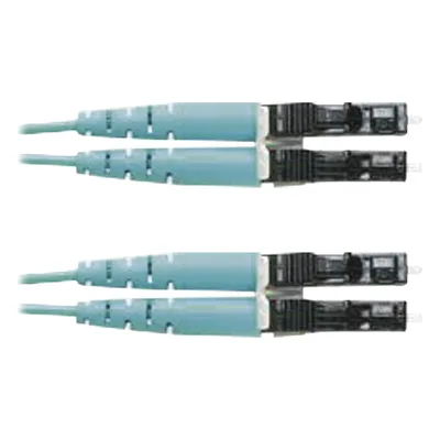 Jumper de Fibra Óptica / Multimodo OM3 50/125 / LC-LC Duplex / OFNR Riser / 4 m (13.12 pies) / Aqua