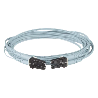 Jumper de Fibra Óptica / Multimodo OM3 50/125 / LC-LC Duplex / OFNR Riser / 7 m (22.97 ft) / Aqua