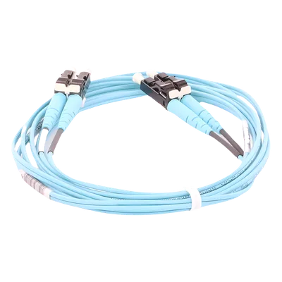 Jumper de Fibra Óptica / OM3 50/125 / LC-LC Dúplex / OFNR Riser / 2 m (6.56 ft) / Aqua