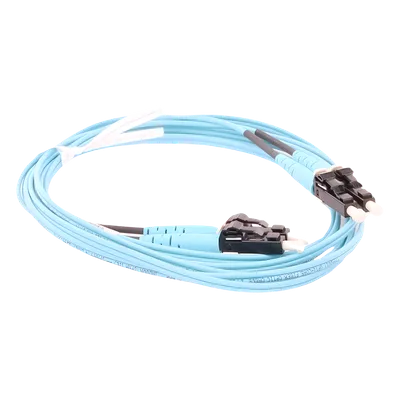 Jumper de Fibra Óptica / OM3 50/125 / LC-LC Dúplex / OFNR Riser / 2 m (6.56 ft) / Aqua