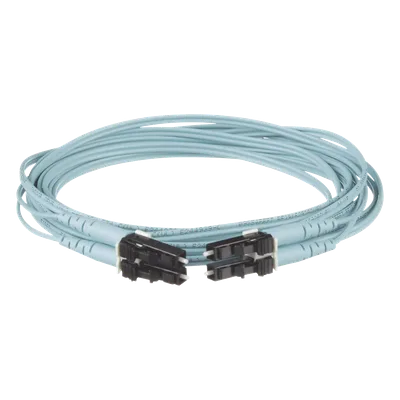 Jumper de Fibra Óptica / Multimodo OM3 50/125 / LC-LC Dúplex / OFNR Riser / 25 m (82.02 pies) / Color Aqua
