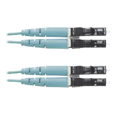 Jumper de Fibra Óptica / Multimodo OM3 50/125 / LC-LC Dúplex / OFNR Riser / 25 m (82.02 pies) / Color Aqua