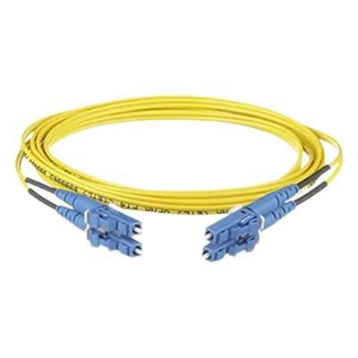 Jumper de Fibra Óptica / Monomodo OS2 9/125 / LC-LC Dúplex / OFNR Riser / 6 m (19.69 pies) / Amarillo