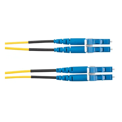 Jumper de Fibra Óptica / Monomodo OS2 9/125 / LC-LC Dúplex / OFNR Riser / 8 m (26.25 pies) / Amarillo