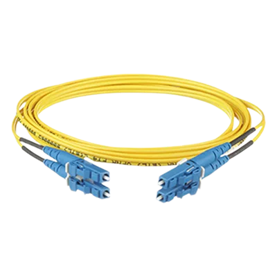 Jumper de Fibra Óptica / Monomodo OS2 9/125 / LC-LC Duplex / OFNR Riser / 1 m (3.28 ft) / Amarillo
