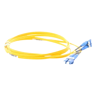 Jumper de Fibra Óptica / Monomodo OS2 9/125 / LC-LC Dúplex / OFNR Riser / 2 m (6.56 pies) / Amarillo