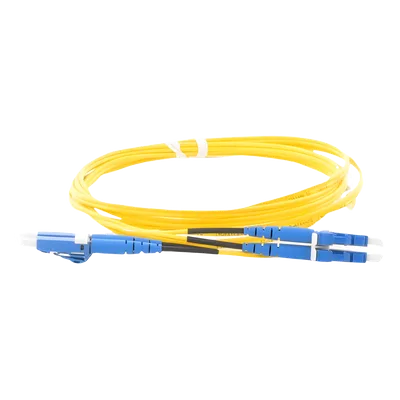 Jumper de Fibra Óptica / Monomodo OS2 9/125 / LC-LC Dúplex / OFNR Riser / 2 m (6.56 pies) / Amarillo
