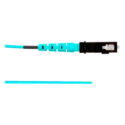 Pigtail de Fibra Óptica / SC Simplex / Multimodo OM3 50/125 / 900µm / 2 Metros (6.56 Pies) / Color Aqua